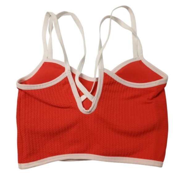 Women's Contrast Trim Layered Bralette Colsie Lively Red S NWT - Picture 2 of 7